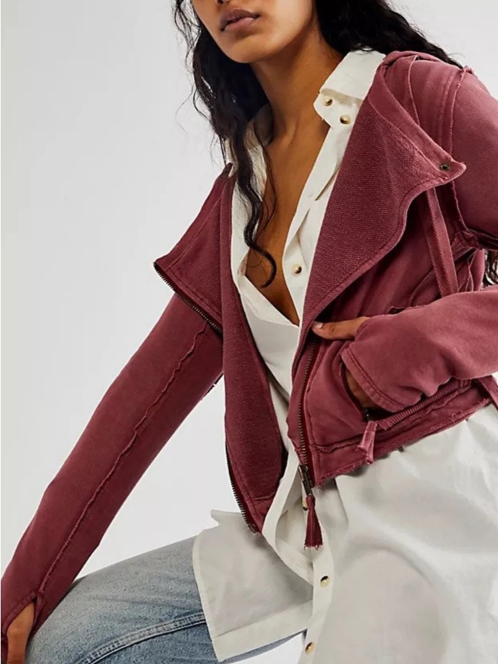NWT Free People Movement You Asked For It Moto jacket